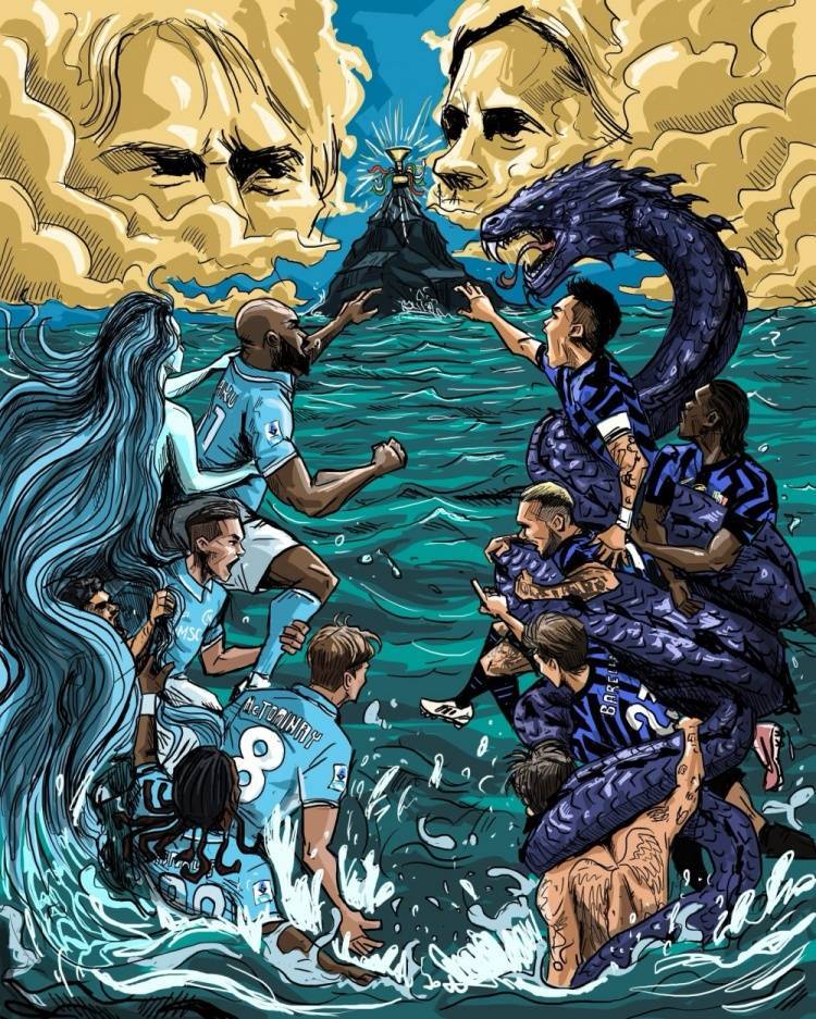 竞逐奖杯！意甲官方发布国米、那不勒斯争冠海报